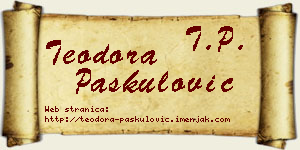 Teodora Paskulović vizit kartica